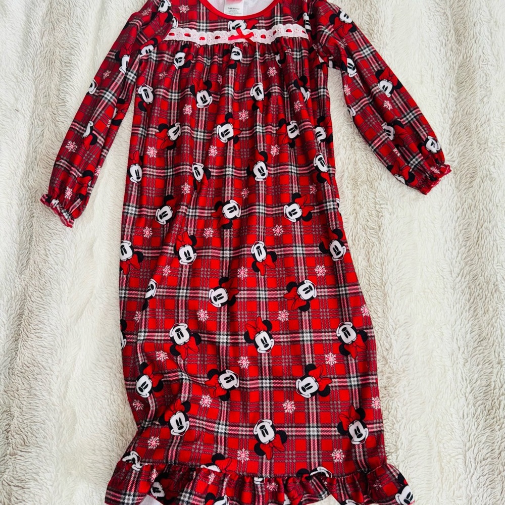 Girls Disney Minnie Christmas Nightgown Pajamas